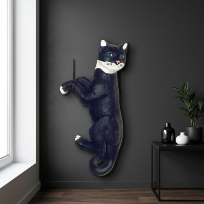 Decoration garden plastic figures hand-painted figure statue cat hanging 60cm