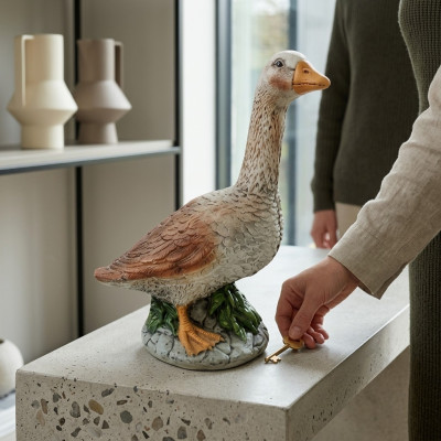 Decorative Duck Statue Garden Figure 44cm Life-size Figure Plastic New