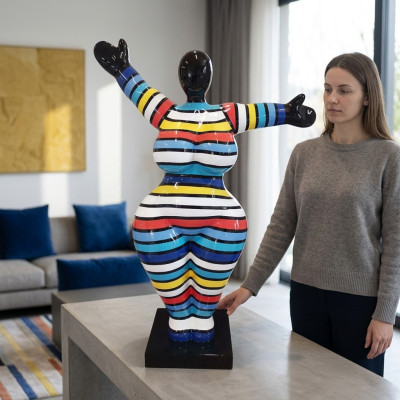 Abstract design figures 120cm statues garden living room art sculpture XXL new
