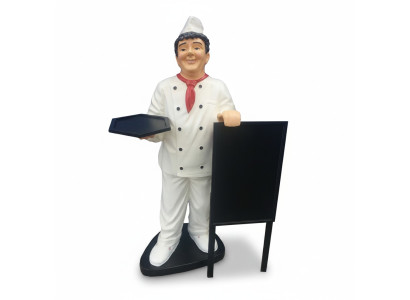 Menu chef figure statue sculpture advertising figure menu advertising display board