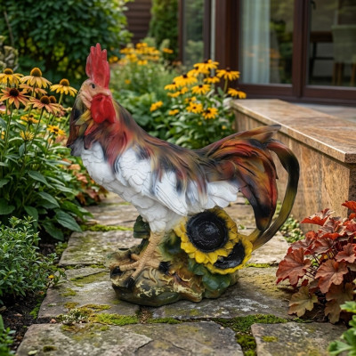 Decorative Figures Hen made of Plastic Easter Decor Chicken Garden Figure Height 50 cm New