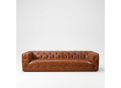 Leatherette Sofa Couch Big - Luxury Sofa Living Room Seating Upholstery Four-seater