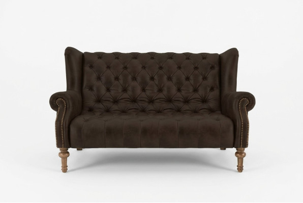 Black Chesterfield Sofa Modern Three-Seater Stylish 3-Seater