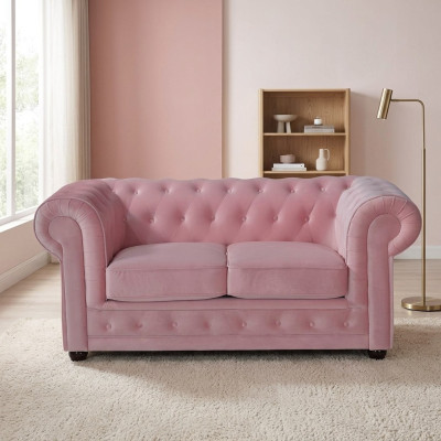 Chesterfield Sofa Couch Upholstery Fabric Leather Sofas Upholstery Set 4-Seater