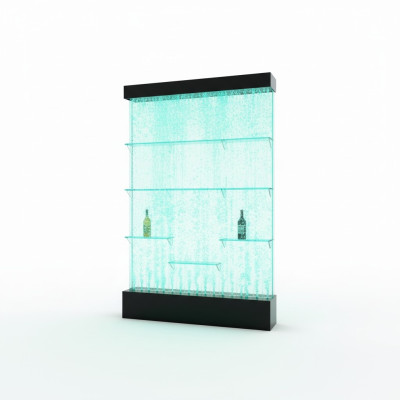 Counter Shelves Designer Illuminated LED Water Wall Bar Shelf Column