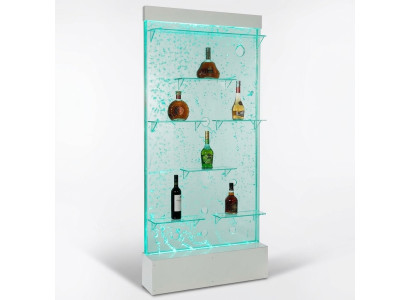 Regale Designer Illuminated LED Water Wall Bar Shelf Column Counter Water Columns