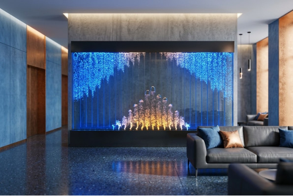 Modern partition water walls LED water wall decorative illuminated wall