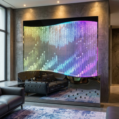 Wall panel water bubbles LED water wall designer water wall