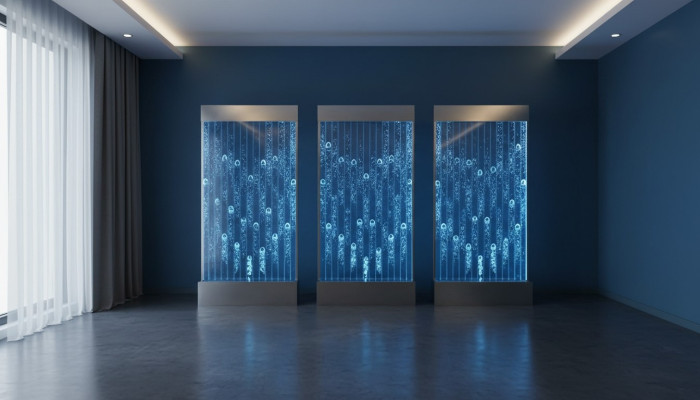 Wall panel with water bubbles LED new water wall designer water wall illuminated