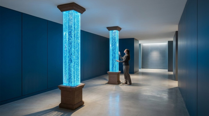 Designer 270cm Water Column XXL Water Column Bar Local Water Wall