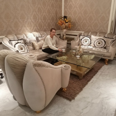 Classic Sofa Set 3+2+1 Baroque Rococo Antique Style Sofa Couch