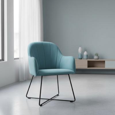 Chair 4x lounge armchair upholstered armchair living room restaurant club group chair
