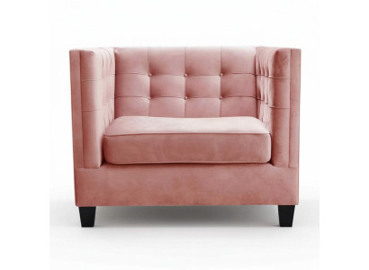 Chair 1x Dining Room TV Lounge Textile Seat Armchair Chesterfield Upholstered Chair