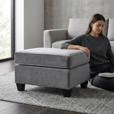 Seat stool pouf ottoman footstool ottoman velvet 75x53cm