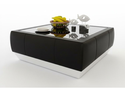 Padded sofa tables black coffee table glass table side modern
