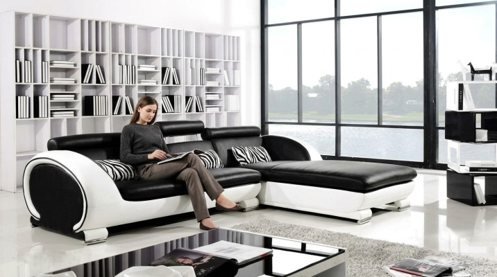 Corner sofa set leather sofa couch corner padding stool set complete