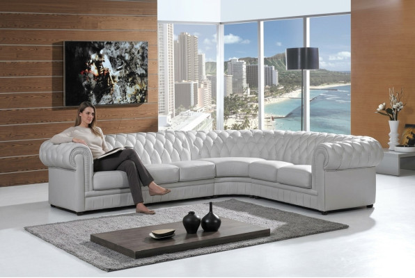 Leather sofa corner sofa couch chesterfield upholstery corner suite sofa couches
