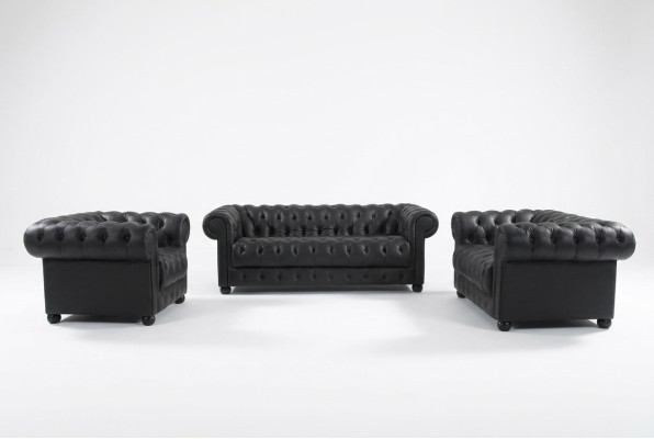 Chesterfield Couches Sofas Upholstery Leather 321 Seater Sofa Set Sets