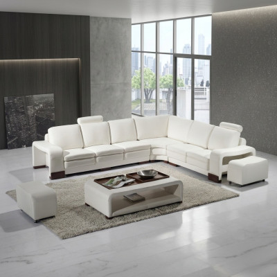 Complete Sofa Set Modern Corner Sofa + Ottoman + Coffee Table