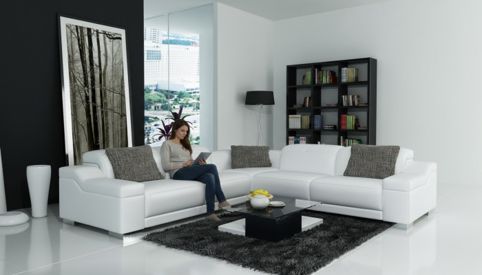 Corner sofa couch upholstery living landscape leather corner decor sofas set