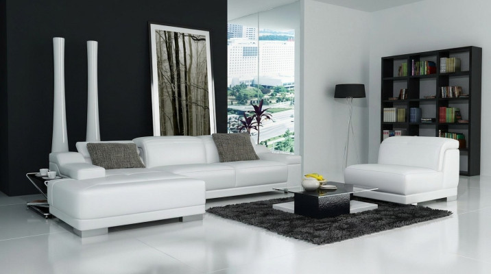 Modern sofa corner set L-shaped upholstered seat corner couch + armchair corner sofa