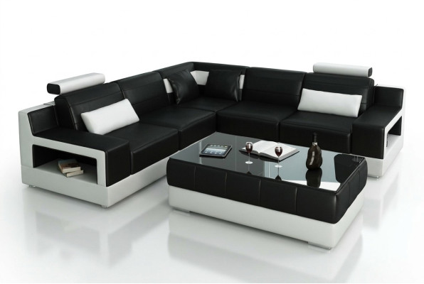 Designer suite sofa couch corner sofa with stool living room landscape upholstery