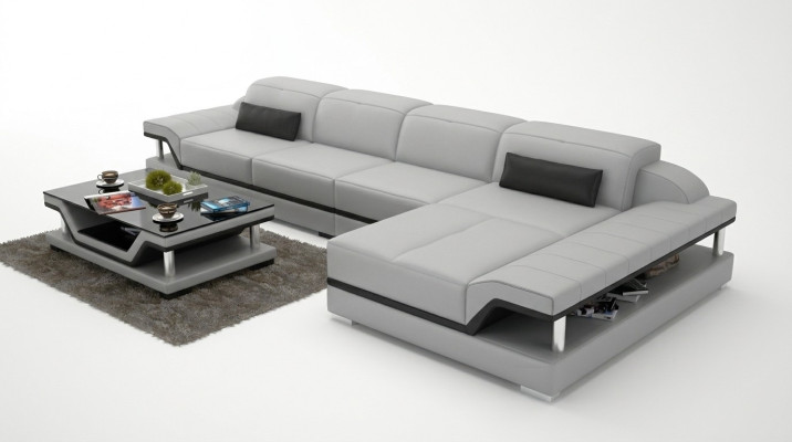 Design corner sofa L-shape couch leather sofas white living area couches