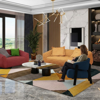 Luxury sofa set textile upholstery couches sofa living room 3+2 set