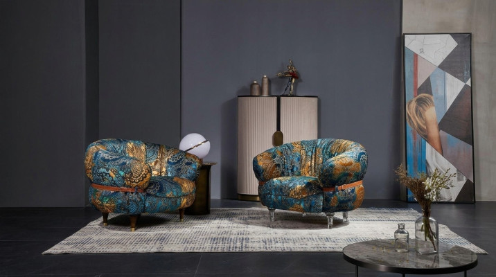 Design armchair couch sofa relax fabric lounge luxury television club upholstery