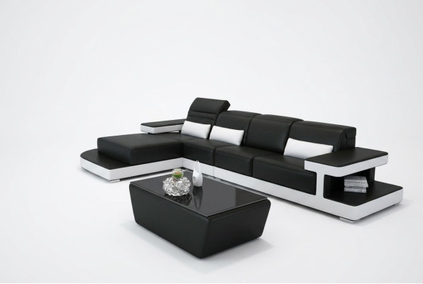 Leather Modern Couch Living Landscape Decor Leather Sofa Sofa Set Sofa L-Shape