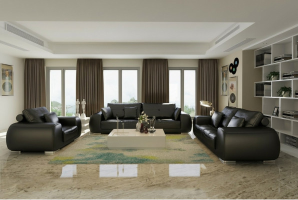 Leather sofa couch living area set modern sofa sets new