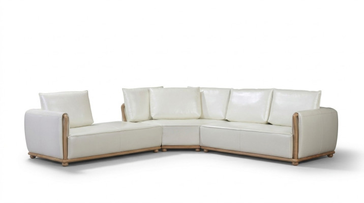 Designer sofa set, corner sofa with stool, upholstered living landscape