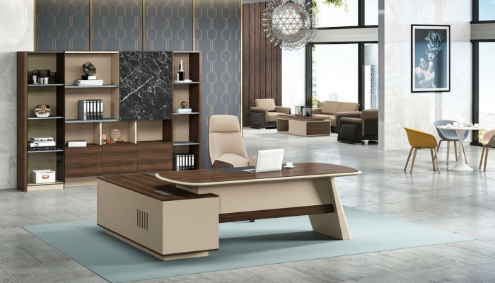 Office furniture desk tables executive desk + filing cabinet shelf 2-piece set.