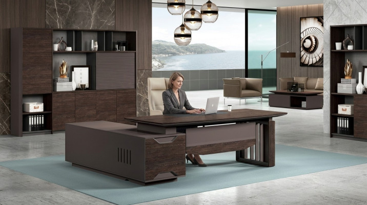 Desk corner desk office furniture table filing cabinet cabinet 2-piece.