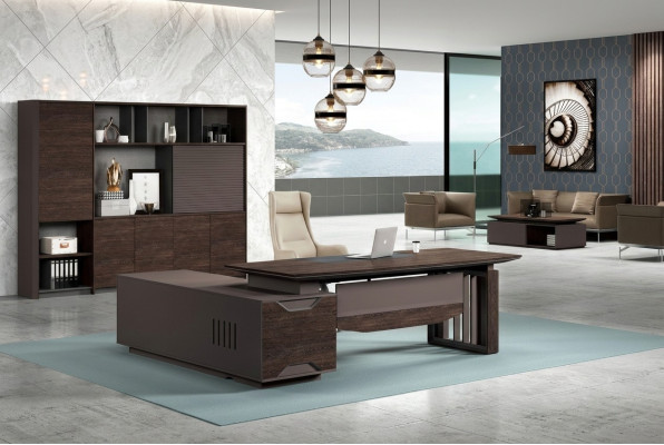 Desk corner desk office furniture table filing cabinet cabinet 2-piece.
