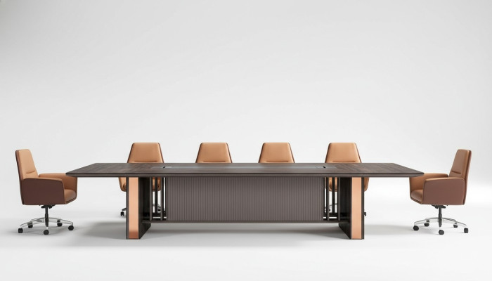 Conference table, desk, meeting table, meeting tables, 6 chairs, 7-piece set.