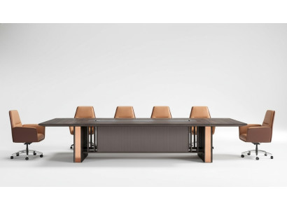 Conference table, desk, meeting table, meeting tables, 6 chairs, 7-piece set.