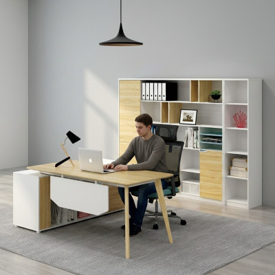Corner desk work writing office table class designer furniture tables 2-piece new