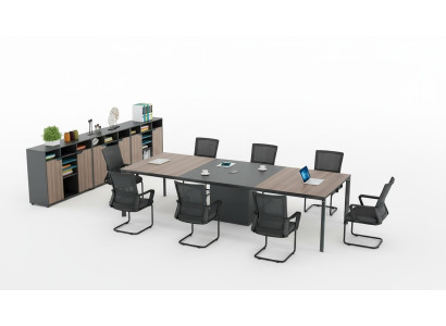 Conference table office cable channel network tables meeting table