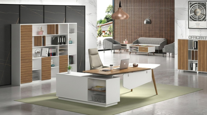 Corner desk work writing office table luxury designer class furniture