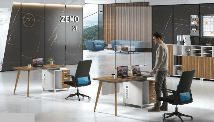Work desk office table luxury class designer furniture with drawers tables
