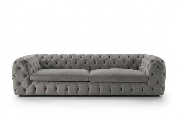 Classic three-seater couch sofa upholstery 3-seater fabric fabric sofa Chesterfield