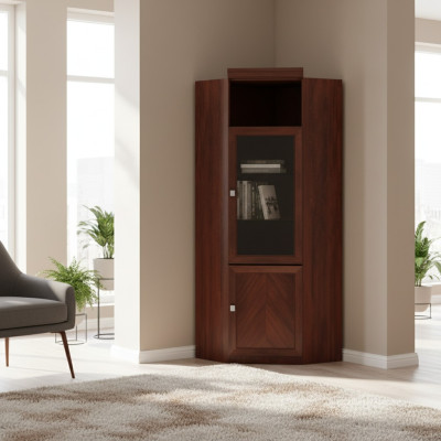 Corner cupboard, cupboard, wooden cupboard, bookcase, cupboard chest of drawers, office wardrobe