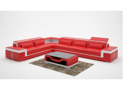 Designer sofa couch corner sofa upholstery suite living landscape L-shape