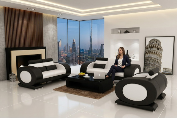 Leather sofa set sofa couch set sofa upholstery couch 3-piece armchair seater