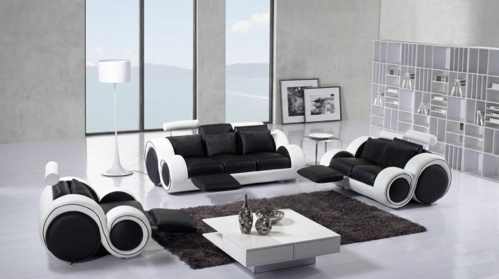 Leather sofa couch set new 3+2 seater set design modern sofa