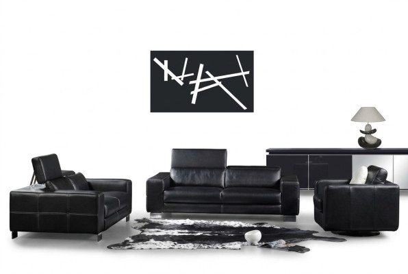 Leather sofa set sofa seat set couch 3-piece armchair couches