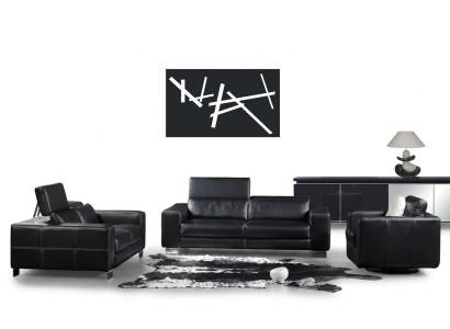 Leather sofa set sofa seat set couch 3-piece armchair couches