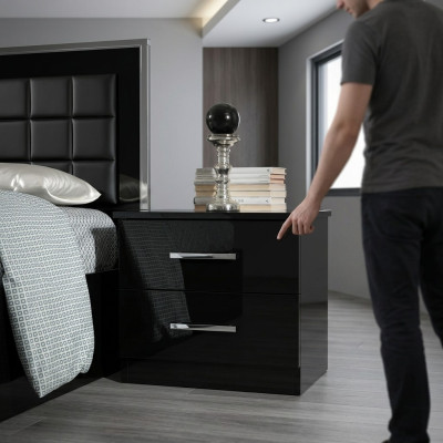 Night table console side sleep designer room tables consoles metal gloss