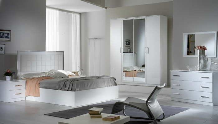 Bed Nightstand Dresser 6-piece Bedroom Set Design Modern Luxury Bedroom
